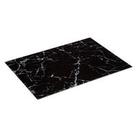 SCHNEIDEBRETT aus Glas mit Marmor-Muster 40/30/0,5 cm - Schwarz, Glas (30/40cm) - 5five Simply Smart