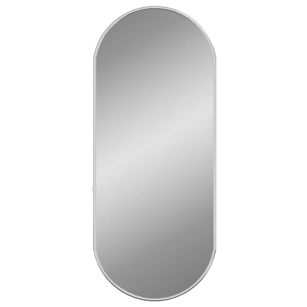 WANDSPIEGEL Silbern 60x25 cm Oval - Silberfarben, Glas (25/60/1cm) - furnicato