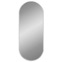 WANDSPIEGEL Silbern 60x25 cm Oval - Silberfarben, Glas (25/60/1cm) - furnicato
