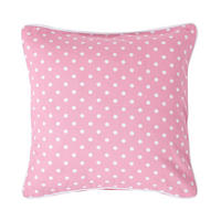 KISSENHÜLLE Polka Dots 45/45 cm, 100% Baumwolle - Rosa, Textil (45/45cm) - Homescapes