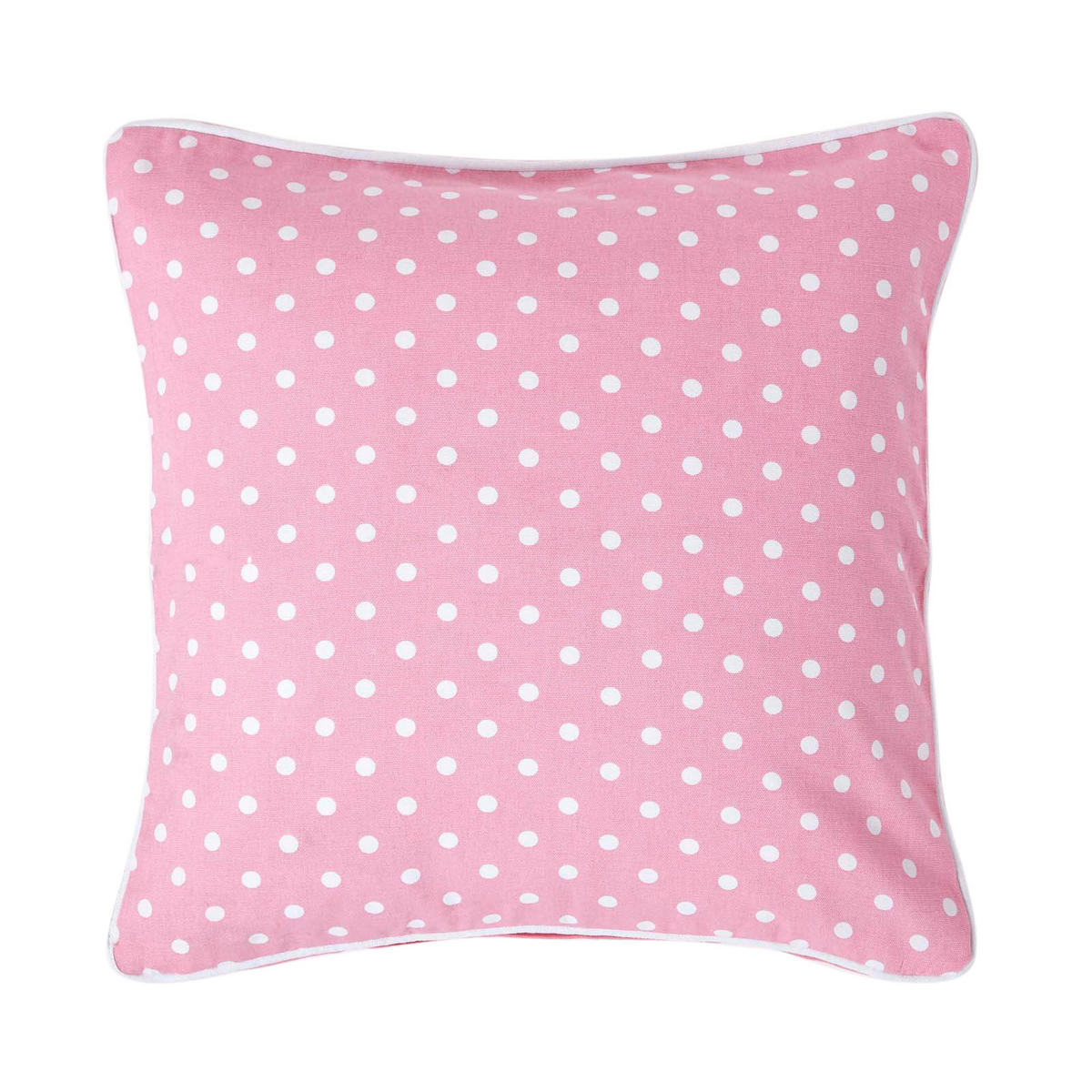 KISSENHÜLLE Polka Dots 45/45 cm, 100% Baumwolle - Rosa, Textil (45/45cm) - Homescapes