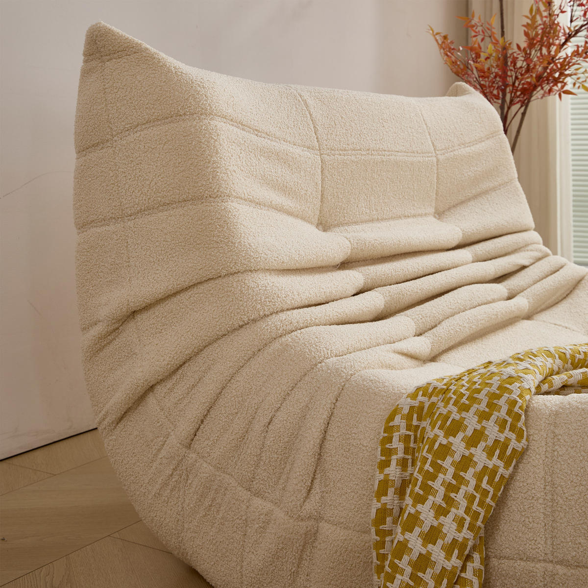 LIEGESESSEL 149/120/82 cm Beige Ergonomische Unterstützung für Schlafzimmer Wohnzimmer - Beige, Textil (120/82/149cm) - OKWISH