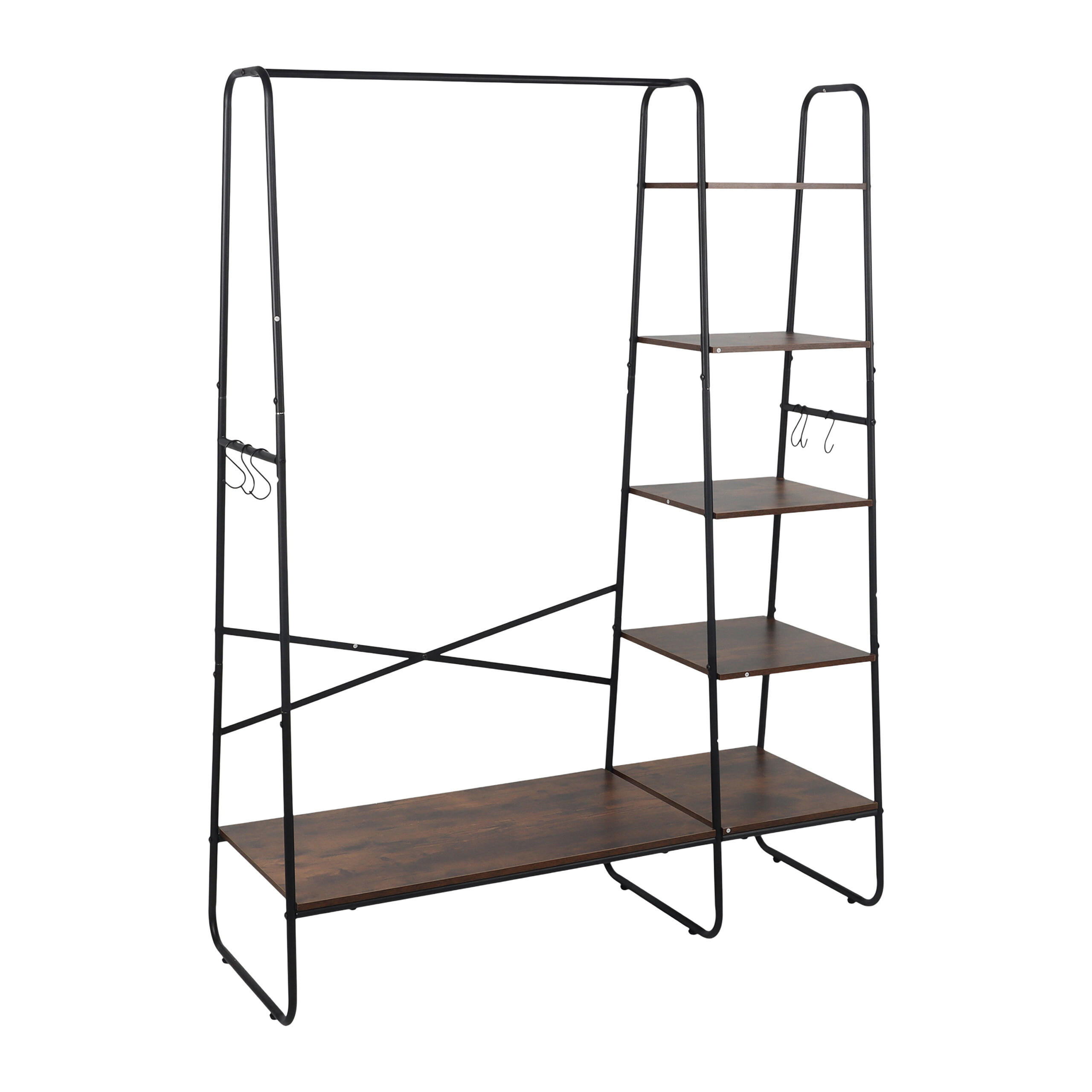 KLEIDERSTÄNDER - Multicolor, Holzwerkstoff/Metall (120/160/45cm) - Relaxdays