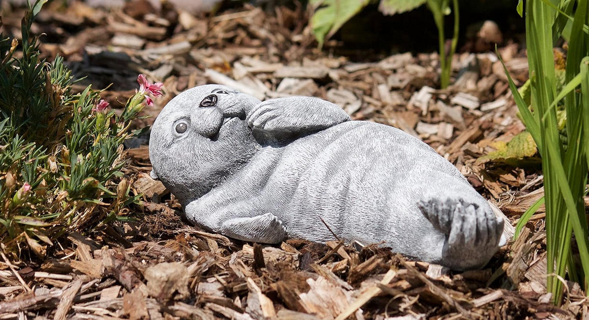 STEINFIGUR Robbe Flosse, frostfest, massiver Steinguss - Grau, Stein (32/11/16cm) - stoneandstyle