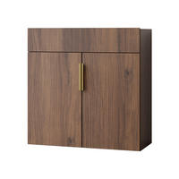 KOMMODE Kerkin 2D1S - Goldfarben/Nussbaumfarben, Holzwerkstoff/Kunststoff (100/100/42cm) - MIRJAN24
