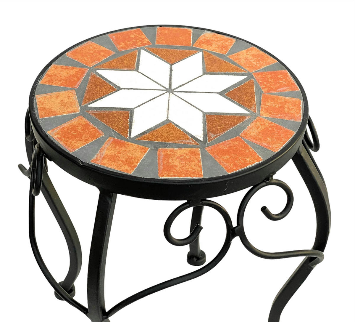 BLUMENHOCKER 27 cm Rund 12014 - Schwarz, Metall (21/27/21cm) - DanDiBo
