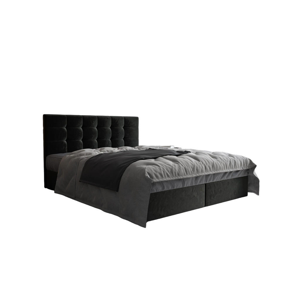 BOXBETT Coria Schwarz 160x200 cm - Schwarz, Textil (160/200cm) - B&B Home