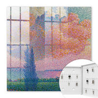 SCHLÜSSELBOX Weiß 30x30 cm – Türöffnung nach rechts - Farbenfrohe Natur - Pink, Metall (30/30/5cm) - TULUP