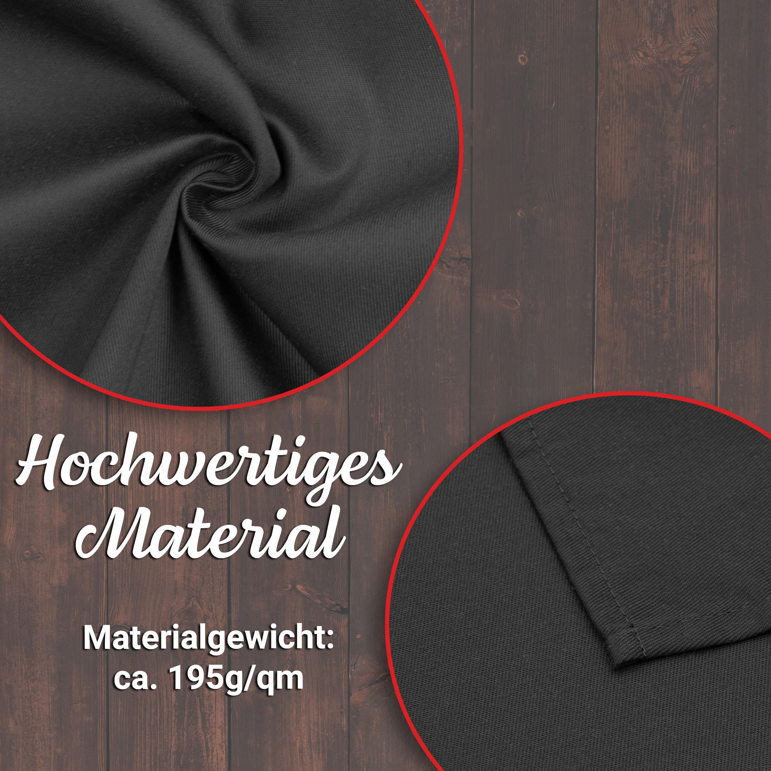 SCHÜRZE , Einheitsgröße, 65% Polyester, 35% Baumwolle, Schwarz - Schwarz, Textil (95/100cm) - Zollner