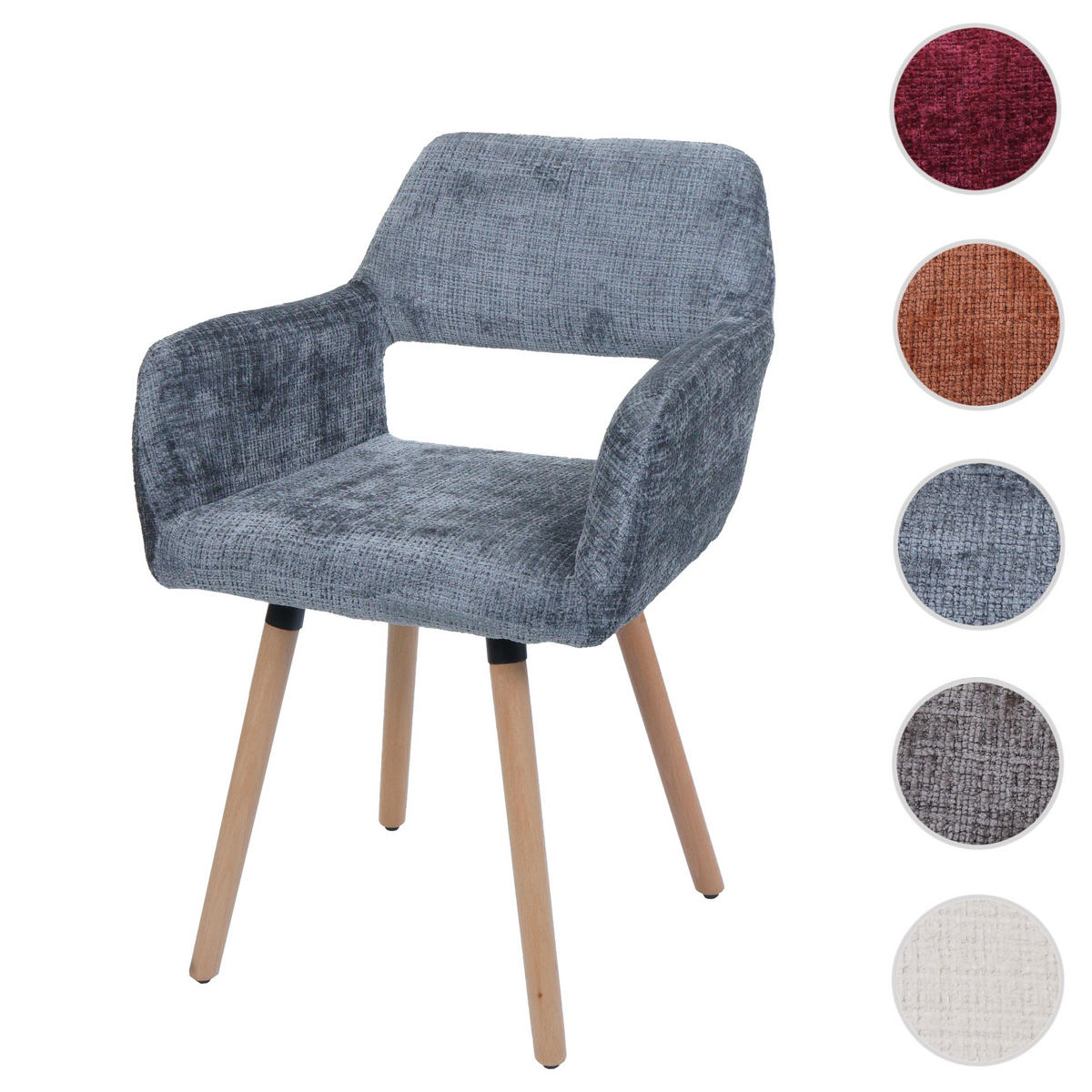 ESSZIMMERSTUHL Grau - Grau, Textil (56/80/53cm) - MCW