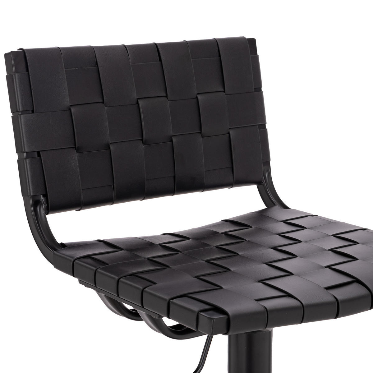 BARHOCKER COLIN Flechtoptik Schwarz - Schwarz, Textil (40/107/48cm) - SVITA