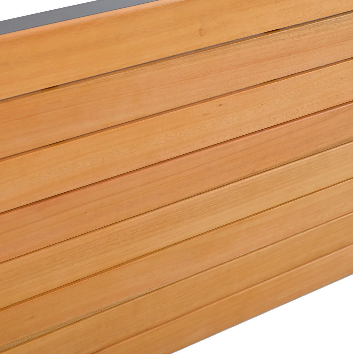 GARTENMÖBEL-SET 186/64/70-76 cm mit verstellbarer Sitz- und Tischhöhe, Akazienholz-Ablagen, Grau - Grau, Metall - Redom