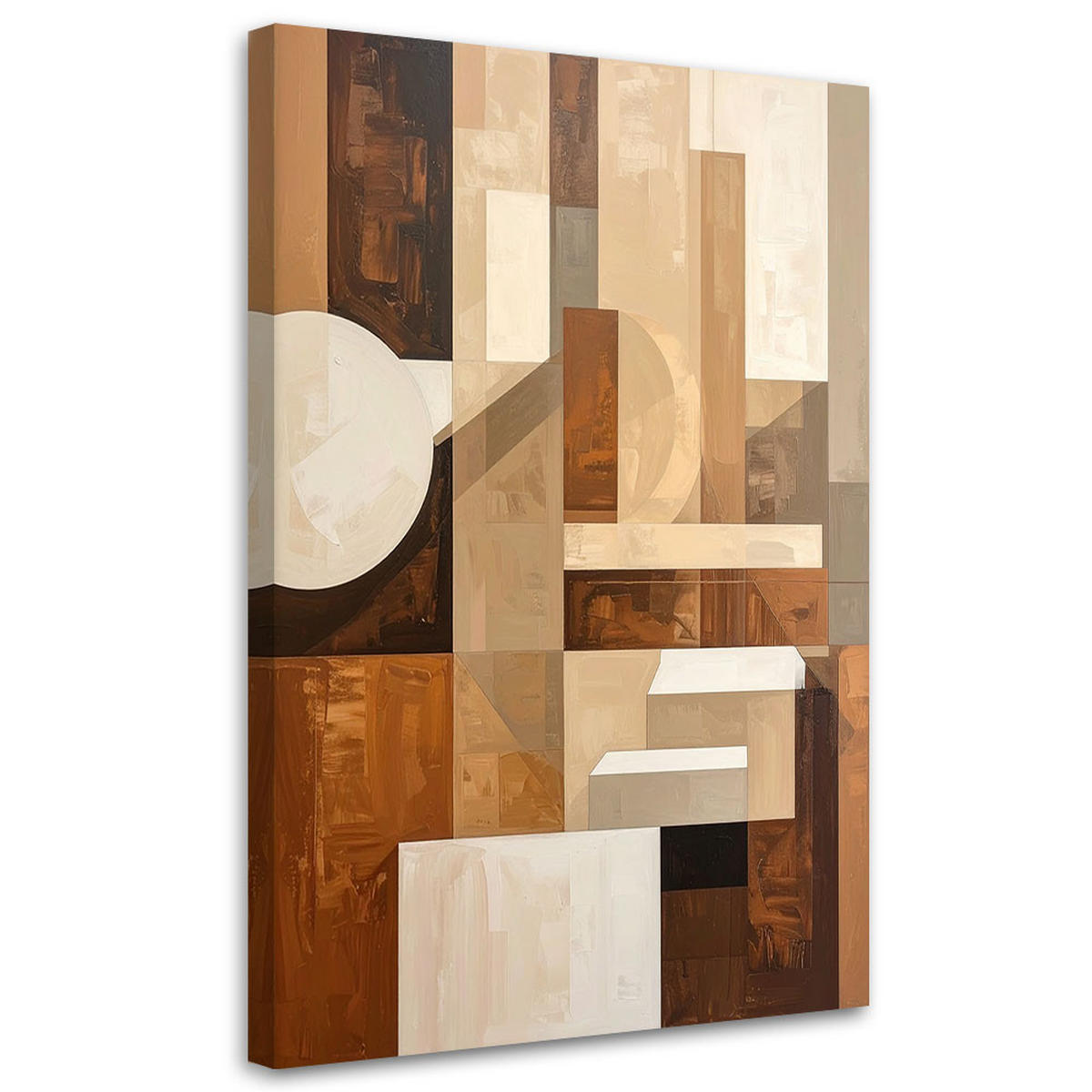 LEINWANDBILD 3D und geometrisch 80x120cm - Beige, Textil (80/120cm) - Feeby