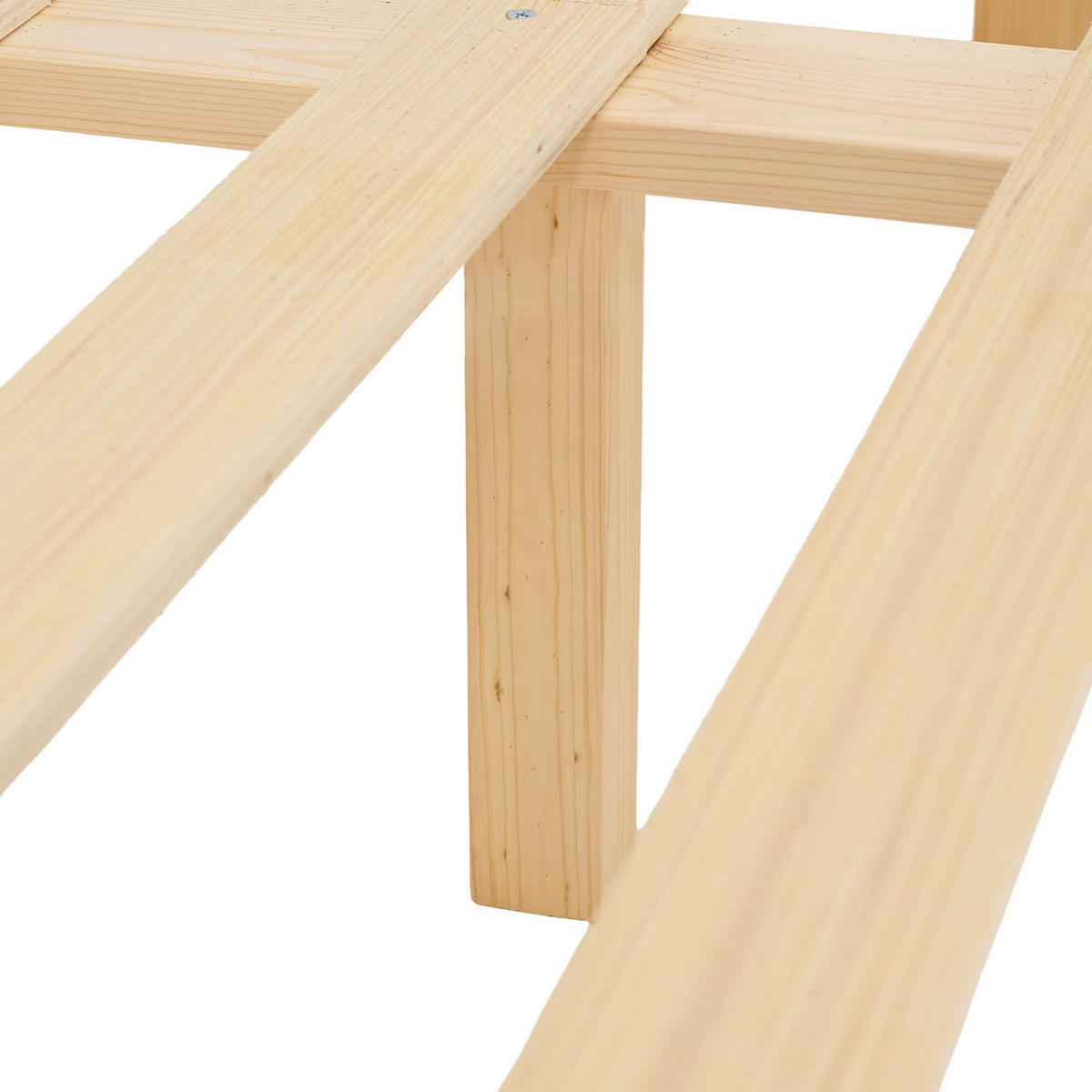 HOLZBETT Natur 120/200 cm Doppelbett mit Lattenrost - Naturfarben, Holz (120/200cm) - Homestyle4u
