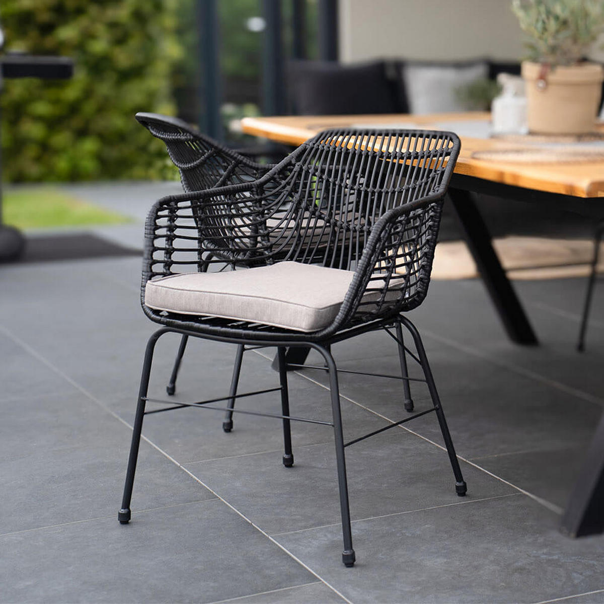 GARTENSTUHL TARA - 6 - Schwarz, Metall (60/82/63cm) - Home Deluxe