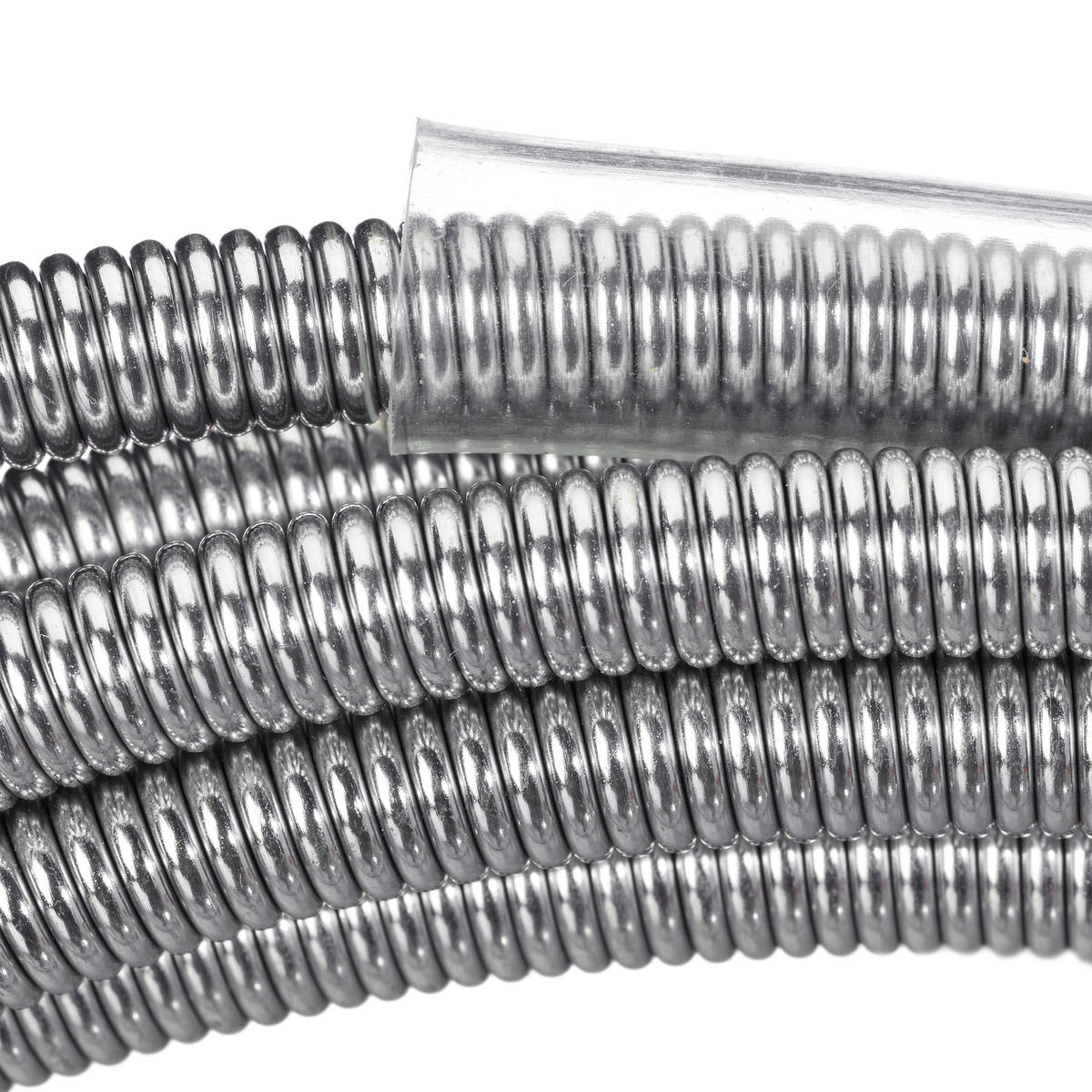 ROHRREINIGUNGSSPIRALE - Silberfarben, Kunststoff/Metall (1000/7.5/2.7cm) - Relaxdays