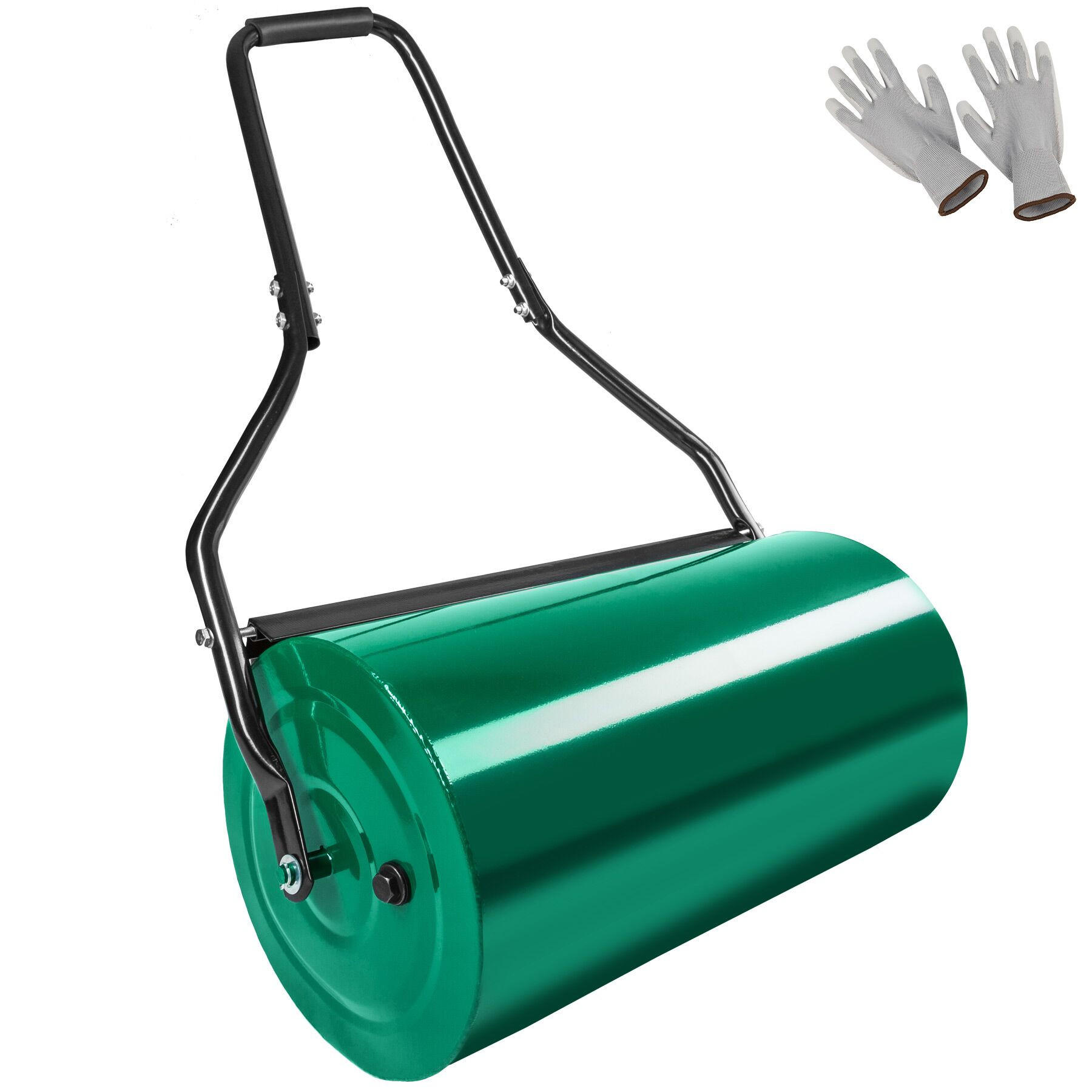 RASENWALZE , gepolsterter Handgriff, grün - Grün, Metall (60/107/31cm) - tectake
