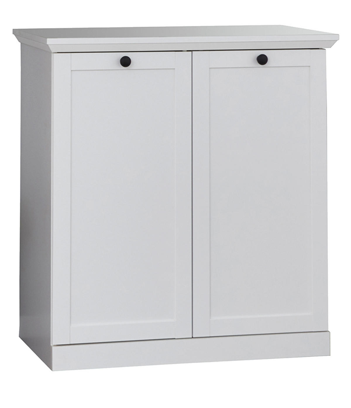 KOMMODE weiß 81 x 88 cm, SCHUHSCHRANK im Landhaus-Stil - Silberfarben/Weiß, Holzwerkstoff/Metall (81/88/41cm) - Top.Furn