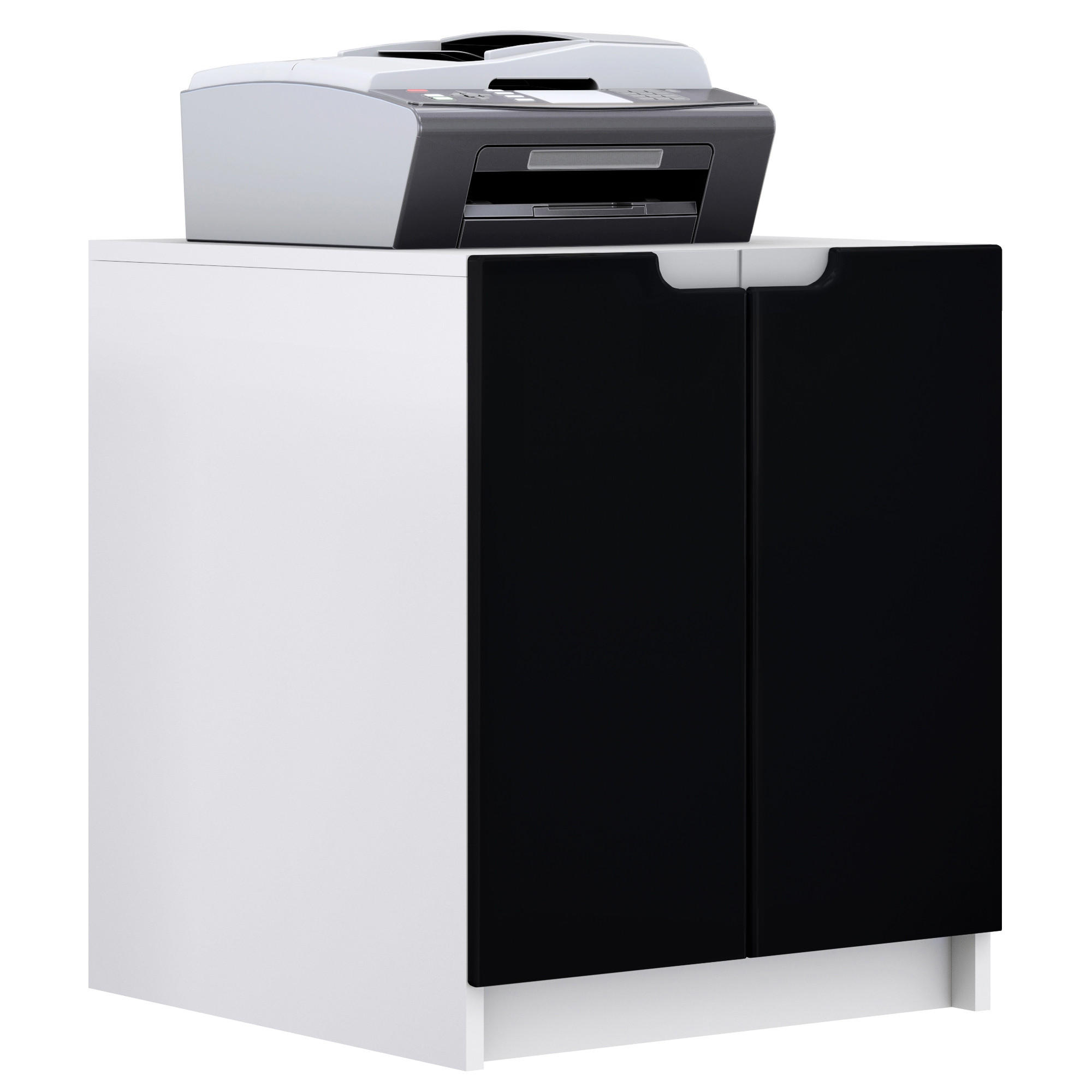 KOMMODE Logan Fronten in Schwarz matt - Schwarz, Holzwerkstoff (51/60.5/54cm) - Vladon