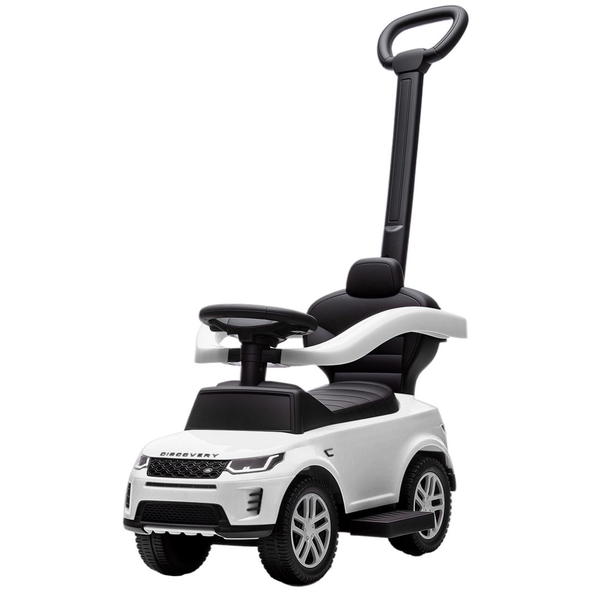 RUTSCHFAHRZEUG DE-16979 2-in-1 Schiebeauto mit abnehmbarem Schiebegriff Weiß - Weiß, Kunststoff (84/40/94.5cm) - ComfortXL