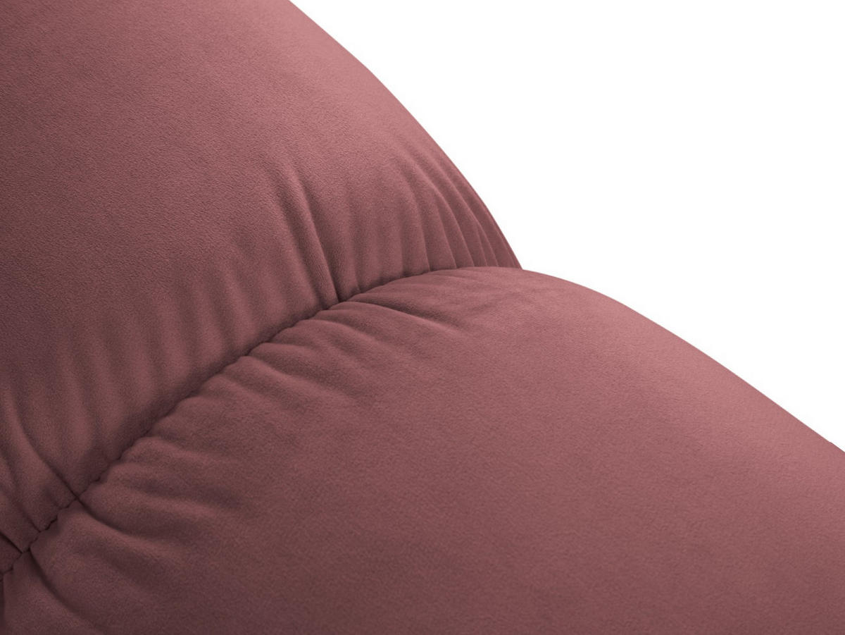 POUF Bellis aus Samt rosa - Pink, Textil (94/39/94cm) - Micadoni