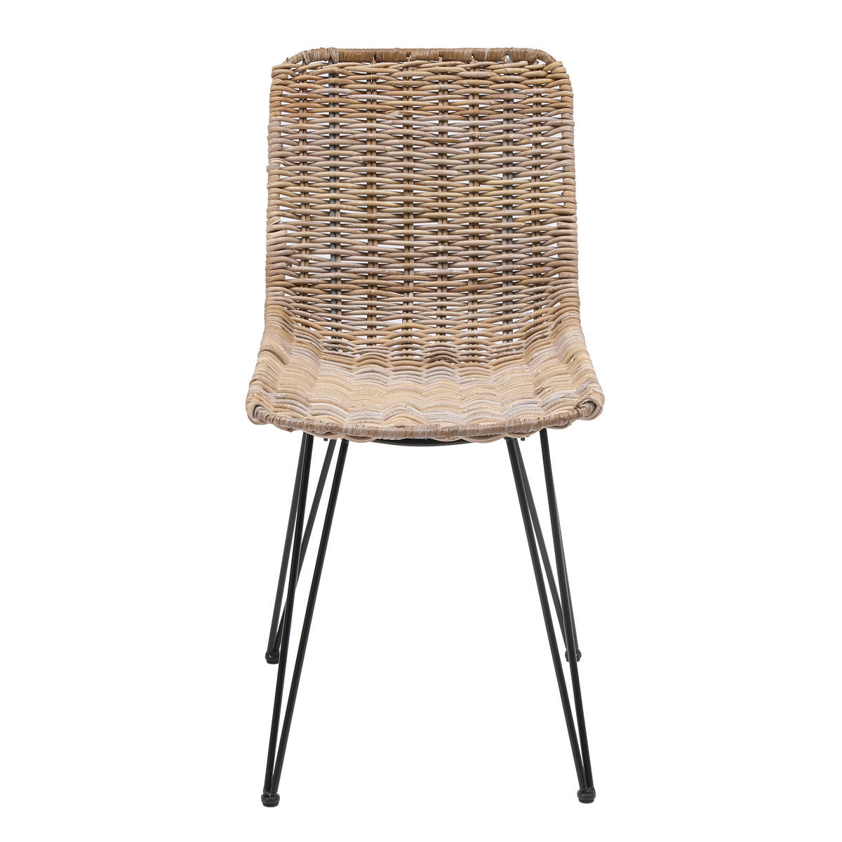 STUHL 2er-Set Rattan Braun - Braun, Holz (40/82/47cm) - Nordlys