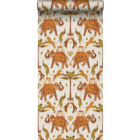 TAPETE Elefanten 53 cm x 10 m - Beige, Papier (53/1000cm) - Sanders & Sanders