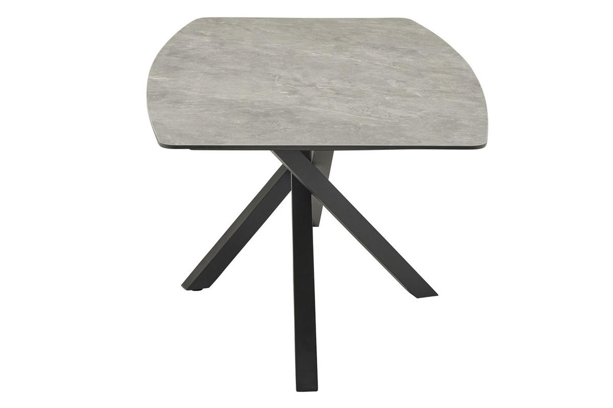 GARTENTISCH Concord 220x100x75cm, Metall, Anthrazit - Anthrazit, Stein (100/220/75cm) - dasmöbelwerk