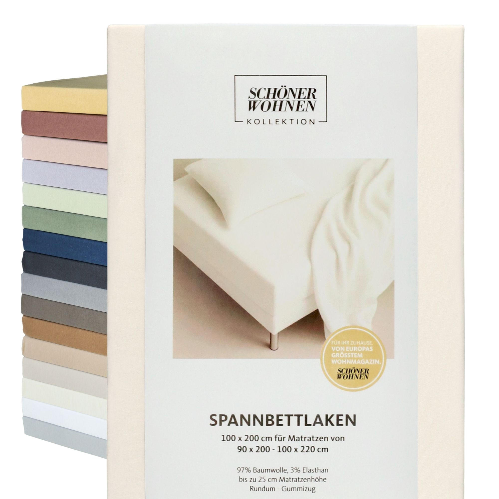 SPANNBETTLAKEN FLAT - Weiß, Textil (140/200cm) - Schöner Wohnen