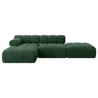 ECKSOFA modulares Sofa Lizur-L1 - 285x160x70 cm Grün Cord - Grün, Holzwerkstoff/Textil (285/160cm) - ALTDECOR