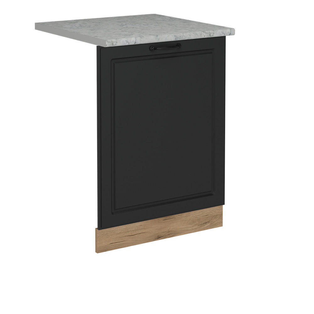 GESCHIRRSPÜLBLENDE R-Line Anthrazit Landhaus 60 cm , AP Marmor - Honigeiche/Anthrazit, Holzwerkstoff (60/81.8/1.6cm) - Vicco