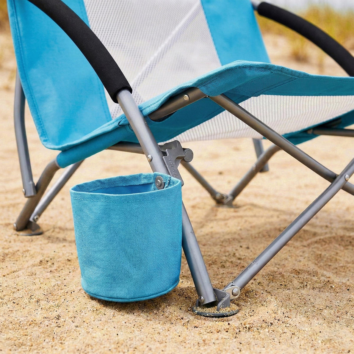 STOLICA - plava, tekstil/metal (55/67/58cm) - Relaxdays