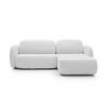 ECKSOFA OLIO L-Form Schlaffunktion mit Bettkasten, lose Rückenkissen, freistehend, RECHTS 248x174 cm Silver-coloured - Silberfarben, Holz/Textil (248/174cm) - DomoHome