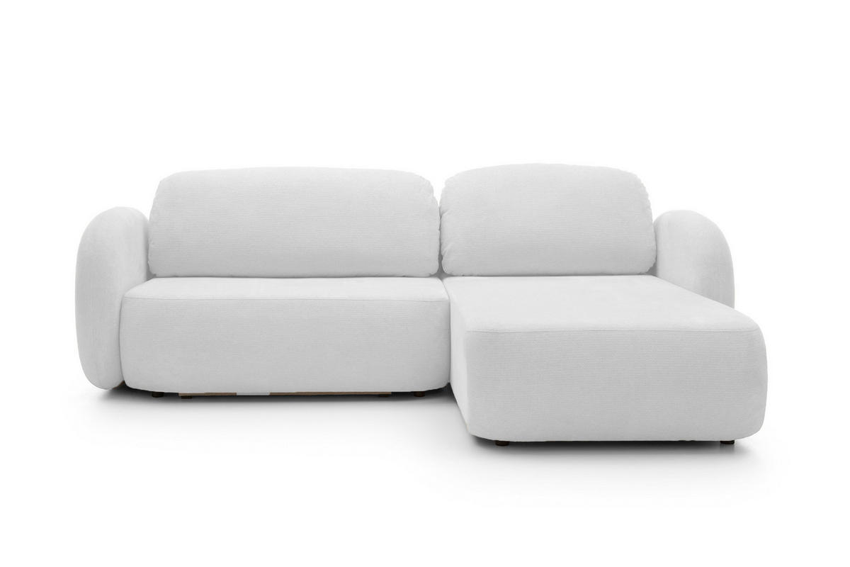 ECKSOFA OLIO L-Form Schlaffunktion mit Bettkasten, lose Rückenkissen, freistehend, RECHTS 248x174 cm Silver-coloured - Silberfarben, Holz/Textil (248/174cm) - DomoHome