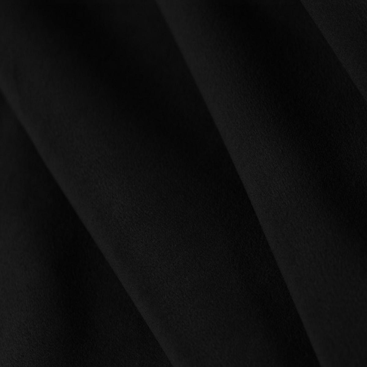 ECKSOFA Valencia L Form Samtstoff Schwarz - Schwarz, Textil (229/229cm) - Sofa Dreams