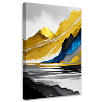 LEINWANDBILD Goldene Berge abstrakt 3d - Gelb, Textil (40/60cm) - Feeby