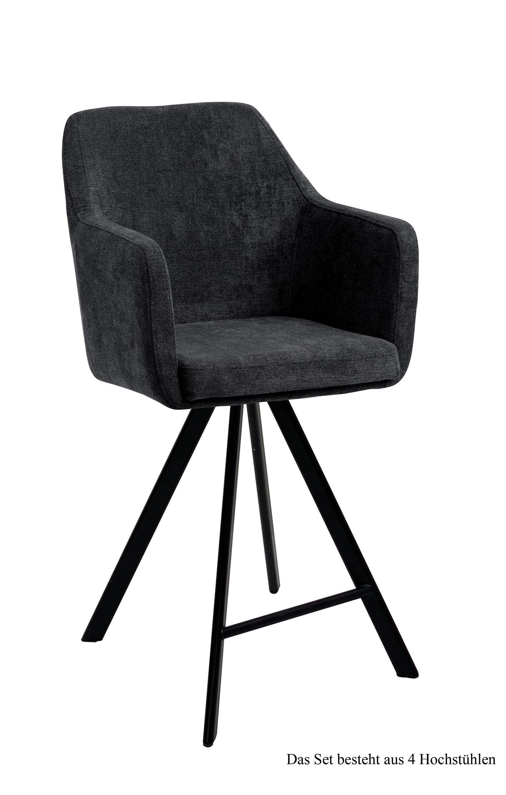 58aufmkessel Thekenstuhl Anthrazit, Schwarz 60x104x57 cm