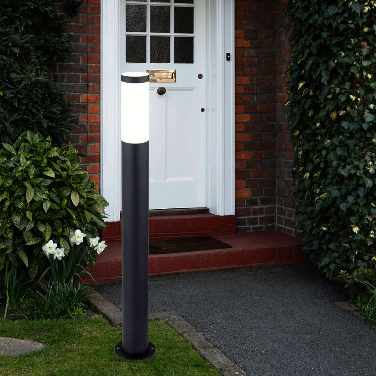 LED AUSSENLEUCHTE BOSTON Edelstahl Anthrazit - Anthrazit, Metall (12.7/12.7/80cm)