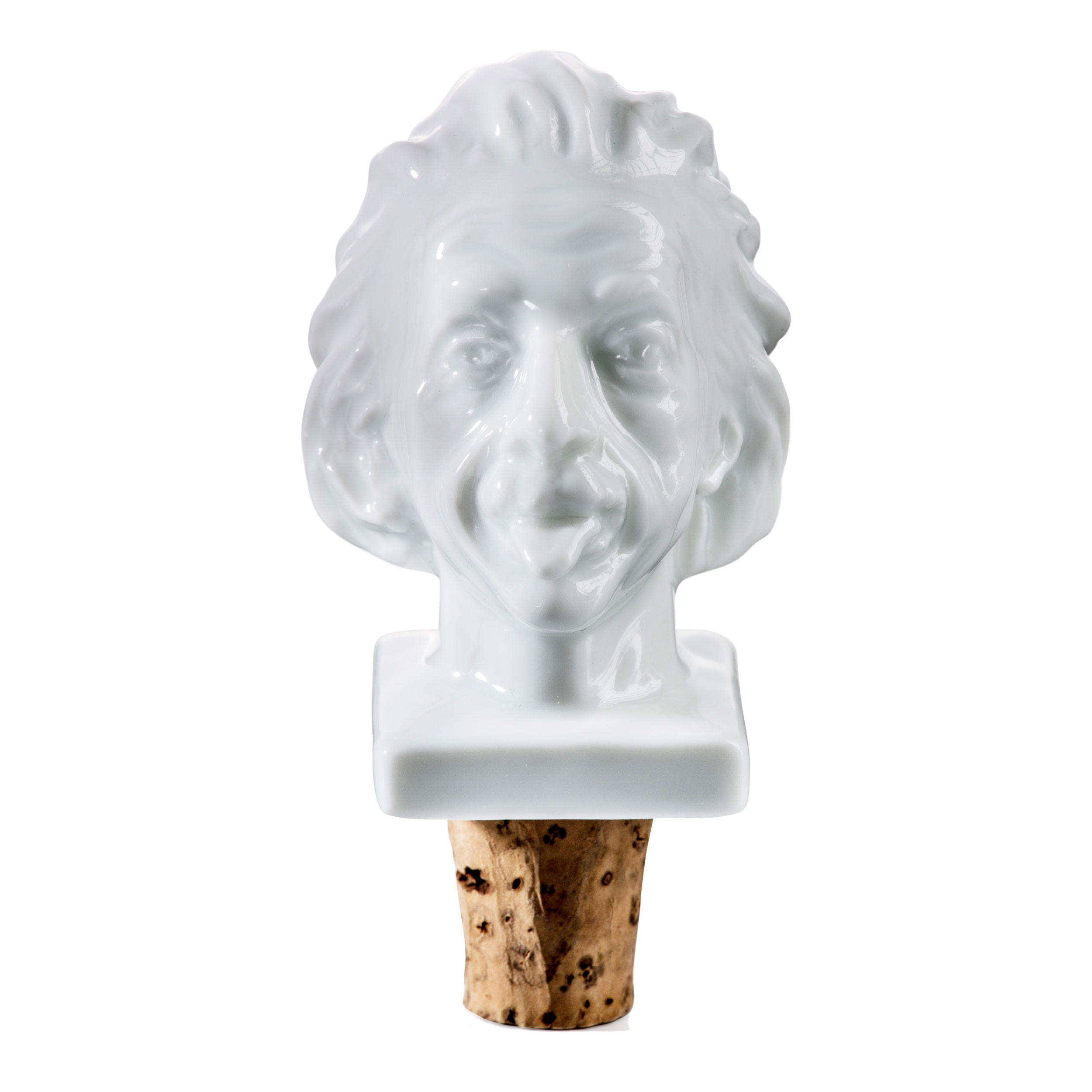 WEINSTOPPER Drink With Einstein, Porzellan / Kork - Multicolor, Keramik (4.5/8/5cm) - Donkey Products