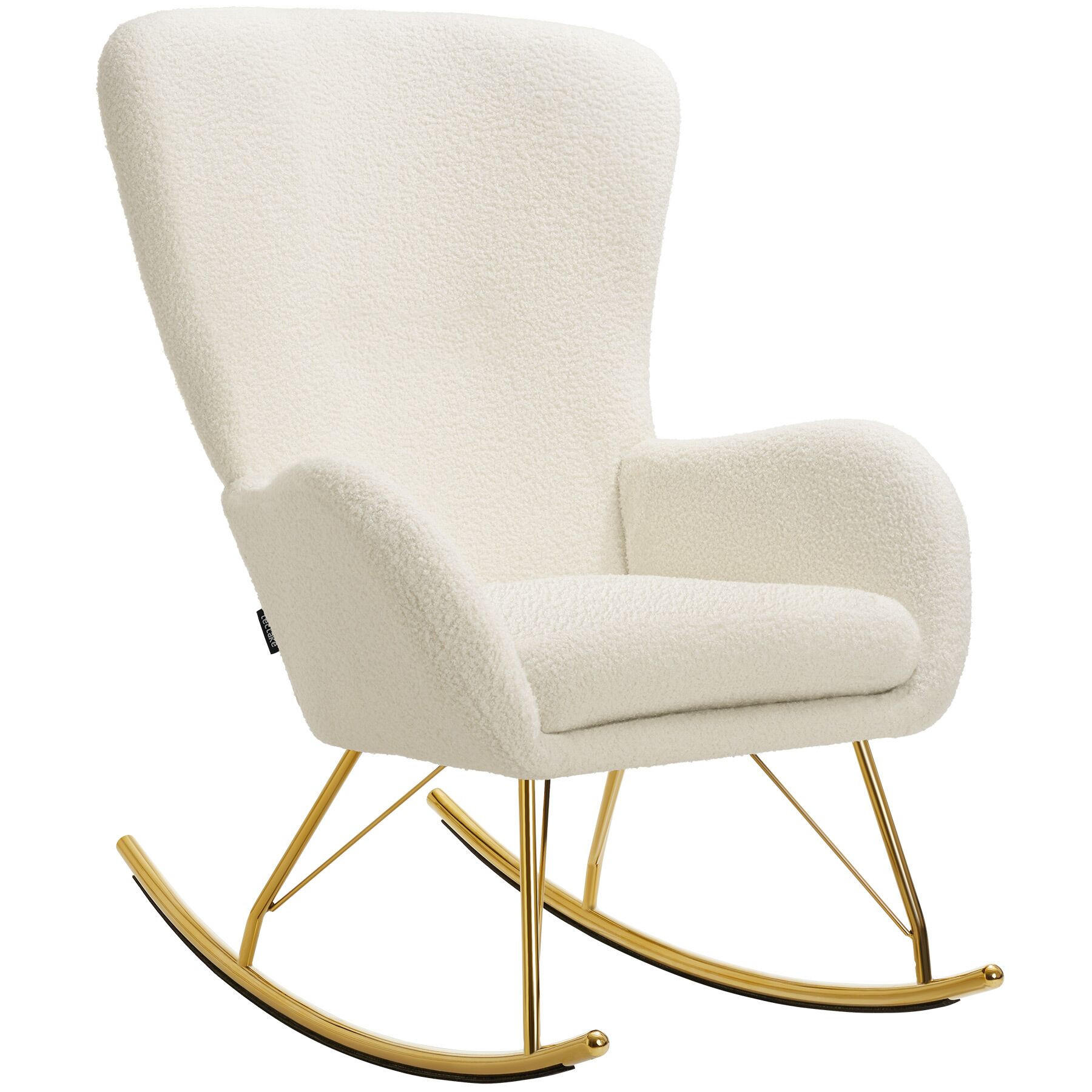 SCHAUKELSTUHL Swing, 70 x 93 x 100 cm, Belastbarkeit 120 kg, creme/gold - Goldfarben/Creme, Kunststoff (70/100/93cm) - tectake
