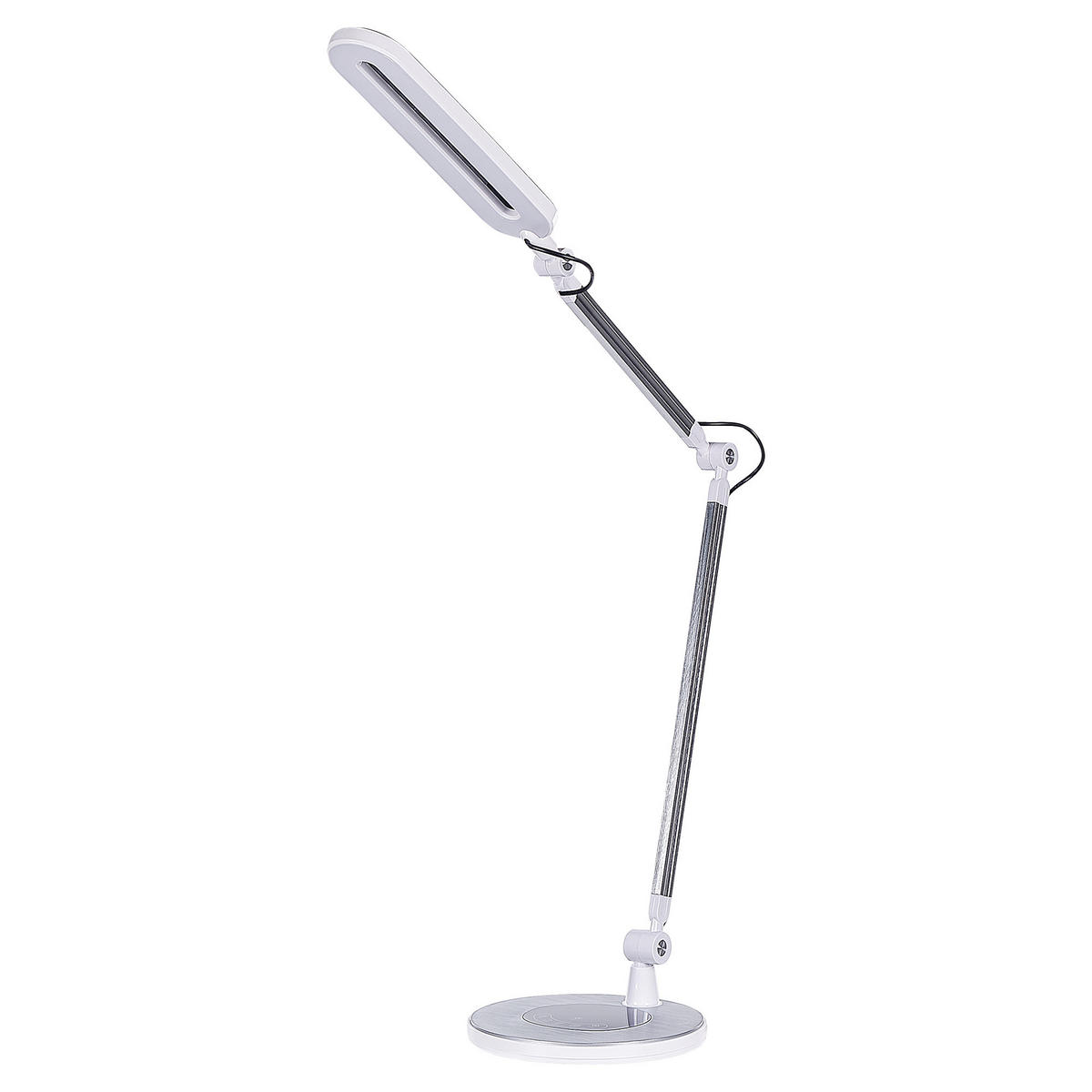 SCHREIBTISCHLAMPE Grus 20/30/80 cm - Silberfarben, Metall (20/30/80cm) - Beliani