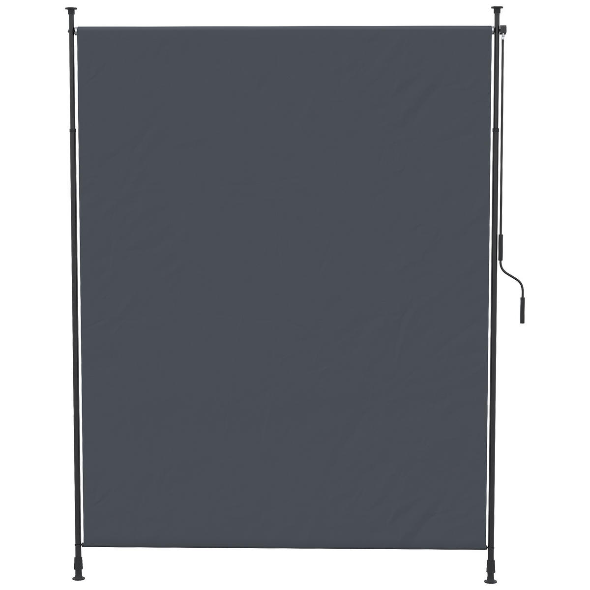 SEITENMARKISE DE-07499 höhenverstellbar, Montage ohne Bohren, mit Handkurbel Grau - Grau, Metall (3.8/305/200cm) - ComfortXL