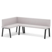ECKBANK links MONO Y Webstoff glatt, 142/196 cm Beige - Beige, Textil/Metall (142/196cm) - Idohome