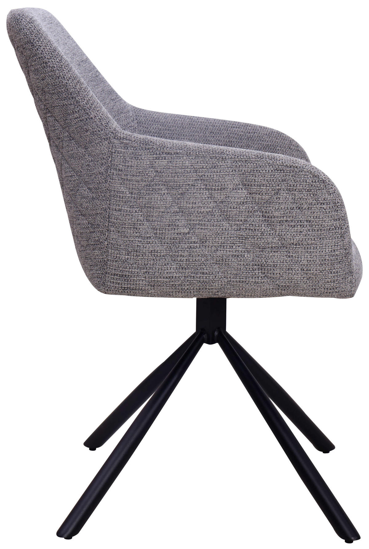 ESSZIMMERSTUHL Cuneo - Schwarz/Grau, Textil/Metall (56/85/60cm) - Mr. Deko