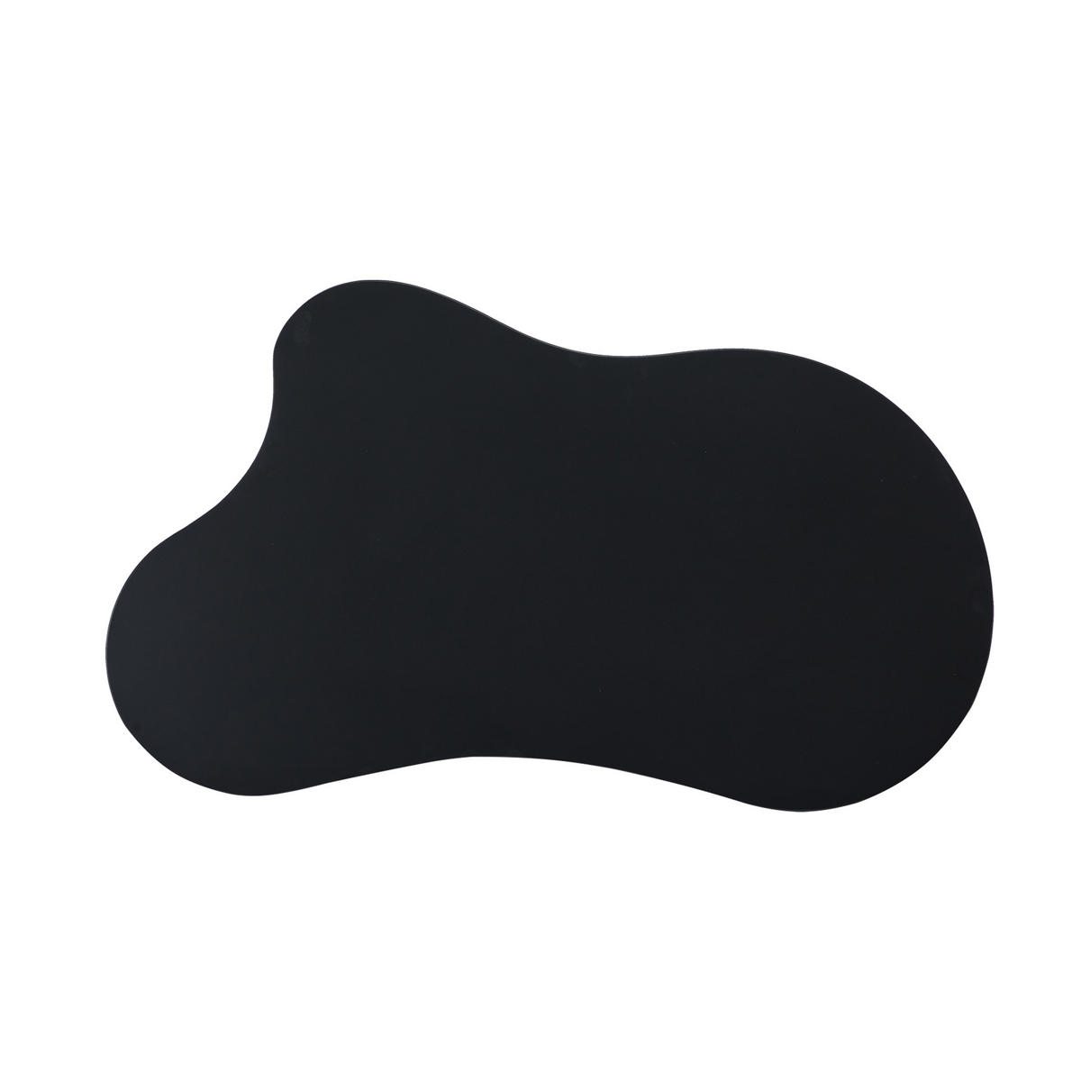 COUCHTISCH in Schwarz in Wolkenform Kaffeetisch mit MDF-Tischplatte und PVC-Beine für Wohnzimmer, B107/T66/H40.5cm - Schwarz, Holzwerkstoff/Kunststoff (66/107/40.5cm) - STILVORA