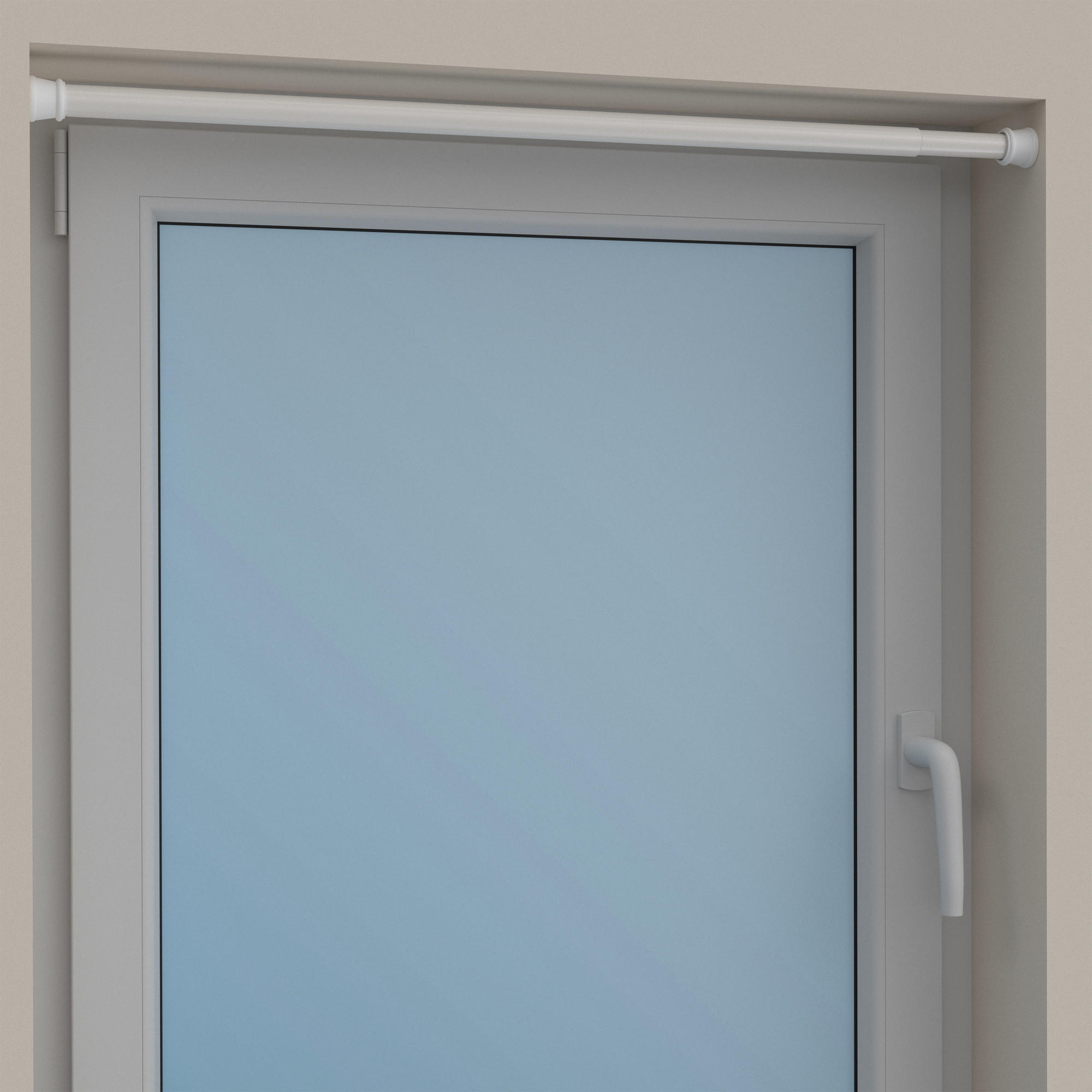 SPANNSTANGE / DUSCHVORHANGSTANGE Tensofix 125-220 cm, 26 / 23 mm Ø Weiß - Weiß, Kunststoff/Metall (220cm) - INTERDECO