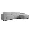 ECKSOFA L Form Didim mini Ivory 310/165/78 cm – stilvolle kleine Eckcouch R - Greige/Champagner, Kunststoff/Textil (310/165cm) - AX Living