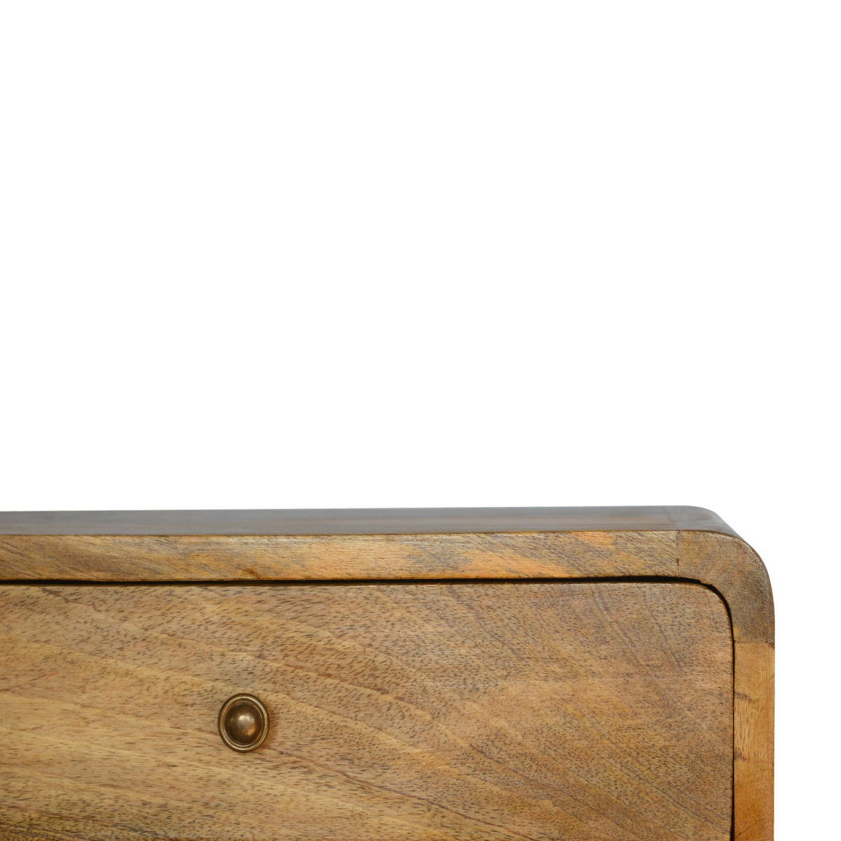 NACHTTISCH aus Massivholz - Eichefarben/Messingfarben, Holz/Metall (45/25/32cm) - Artisan Furniture