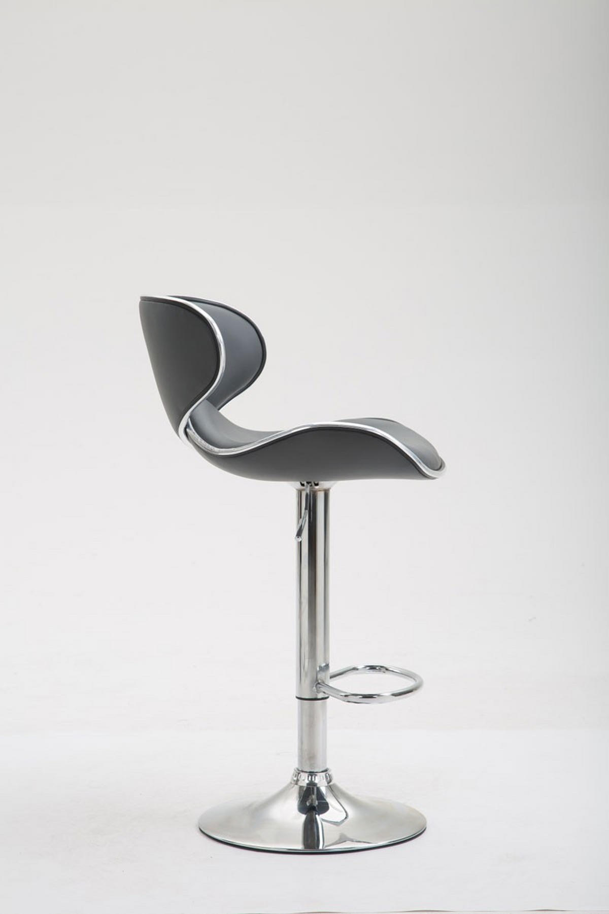 BARHOCKER Las Vegas V2 Kunstleder 88-108x46x49 cm grau - Grau, Leder (46/88/49cm) - furnicato