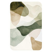 WC PŘEDLOŽKA Japandi - Abstraktní - Zelená 40x60 cm - zelená barva, textil/plast (40/1cm) - OnlyWow